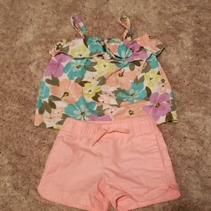 Carter girls matching tank top & shorts set
